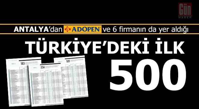 İşte Türkiye nin ilk 500 ü