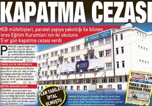 Antalya da özel okula kapatma cezası