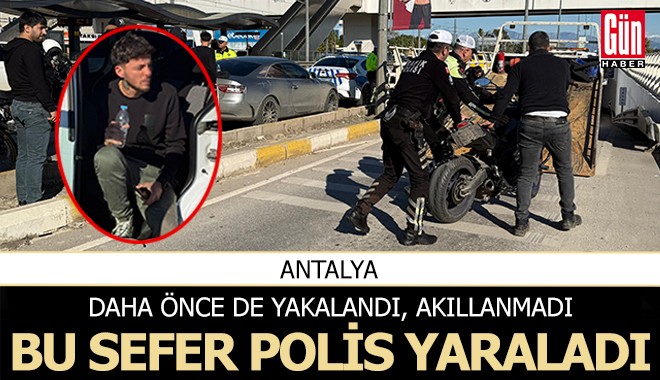 Alkollü sürücünün sıkıştırdığı motosikletli polis, yaralandı