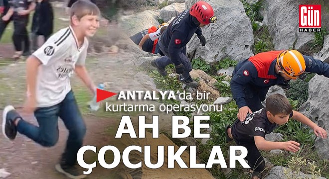 Antalya da bir çocuk kurtarma operasyonu