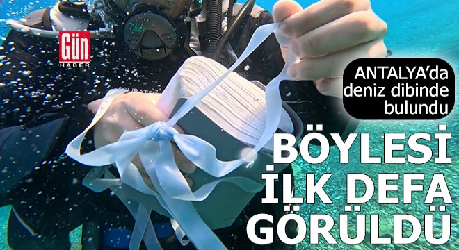 Antalya da deniz dibinde böylesi ilk defa görüldü