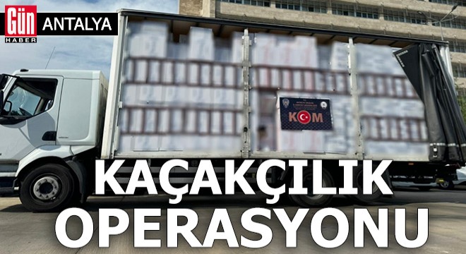 Antalya da kaçakçılık operasyonu