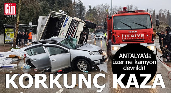 Antalya da korkunç kaza!