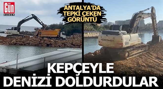 Antalya da tepki çeken görüntüler