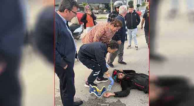 Antalya da yaralıya ilk müdahaleyi başhekim yardımcısı yaptı