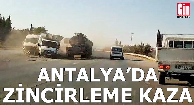 Antalya da zincirleme kazada 3 kişi yaralandı