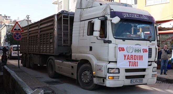 Burdur dan Halep e yardım TIR ı