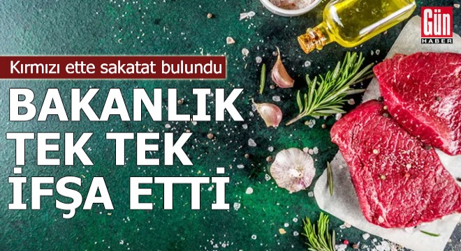 Kırmızı ette sakatat bulundu, bakanlık tek tek ifşa etti