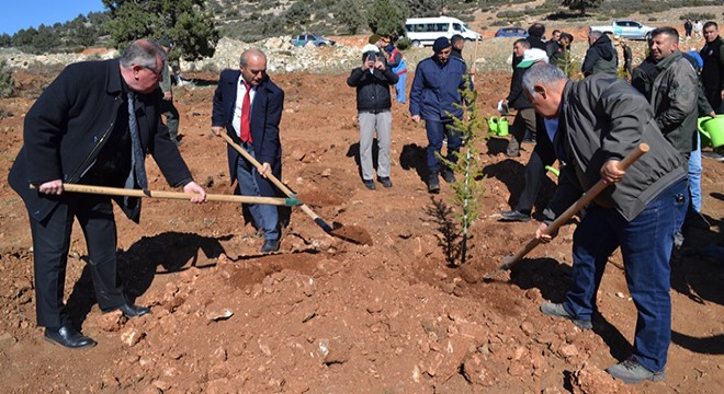 Korkuteli de fidanlar toprakla buluştu