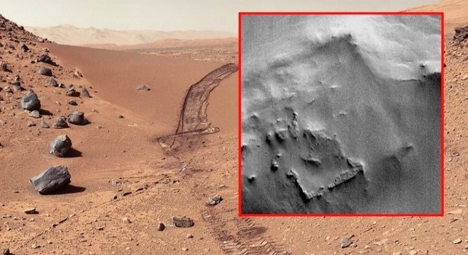 Mars ta görüntülenen ilginç kare yapı nedir?