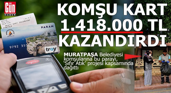 Muratpaşa Belediyesi komşularına 1 milyon 418 bin TL dağıttı