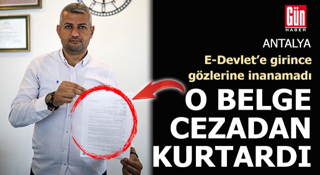 Trafik cezasından belgeyle kurtuldu