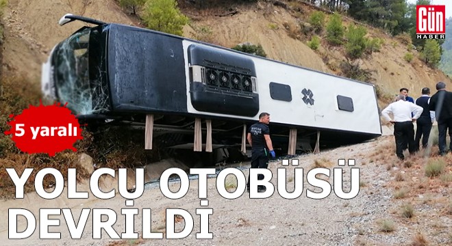 Yolcu otobüsü şarampole devrildi: 5 yaralı