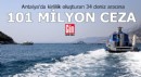 Antalya'da 34 tekneye 101 milyon TL ceza