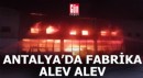 Antalya'da fabrika alev alev yandı