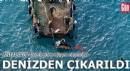 Antalya'da falezlerden düşen otomobil denizden çıkarıldı