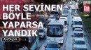 Antalya'da servisçilerden trafiği durduran teşekkür konvoyu