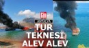 Antalya'da tur teknesi yandı