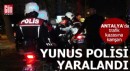 Antalya'da yunus polisi bacağından yaralandı