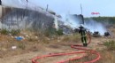 Antalya geri dönüşüm merkezinde yangın