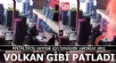 Isınmak için tenekede yaktıkları ateş volkan gibi patladı!