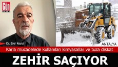 Kamyonlarla taşınan kar, zehir saçıyor