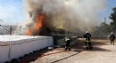 Kepez'de izolasyon malzemesi yangını