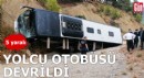 Yolcu otobüsü şarampole devrildi: 5 yaralı